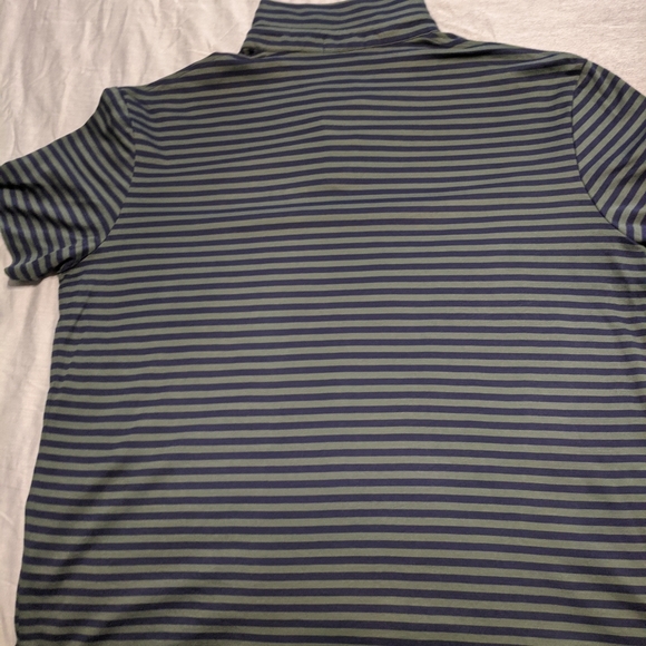 Polo olive green navy horizontal stripe size XL - Picture 5 of 5